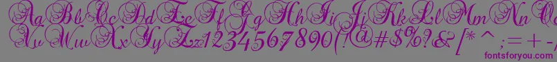 Precious Font – Purple Fonts on Gray Background