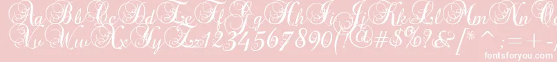 Precious-fontti – valkoiset fontit vaaleanpunaisella taustalla