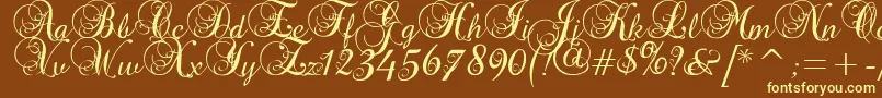 Подробнее о шрифте Precious Шрифт Precious – жёлтые шрифты на коричневом фоне