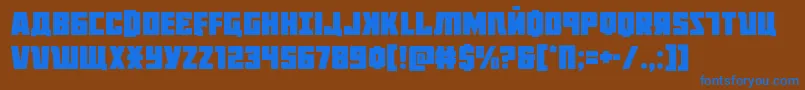 Octoberguard Font – Blue Fonts on Brown Background