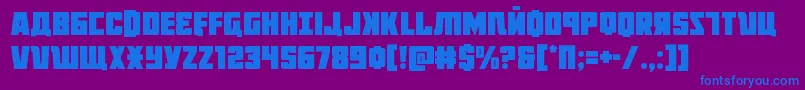 Octoberguard Font – Blue Fonts on Purple Background