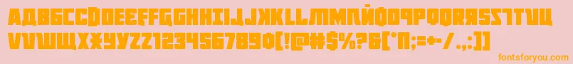 Octoberguard Font – Orange Fonts on Pink Background