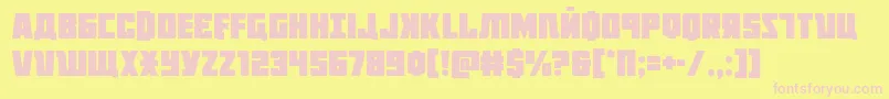 Octoberguard Font – Pink Fonts on Yellow Background