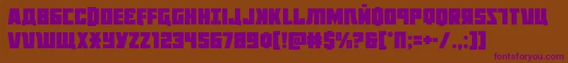 Octoberguard Font – Purple Fonts on Brown Background