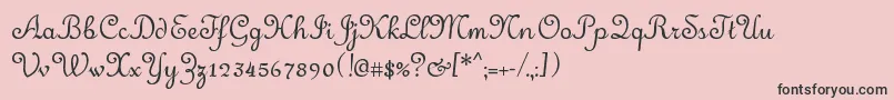 Merveille Font – Black Fonts on Pink Background