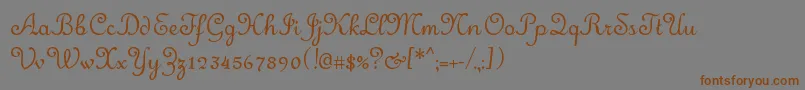 Merveille Font – Brown Fonts on Gray Background