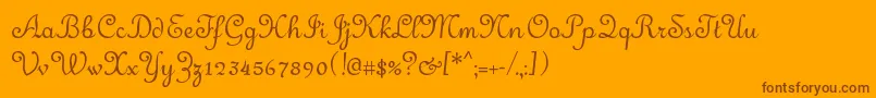 Merveille Font – Brown Fonts on Orange Background