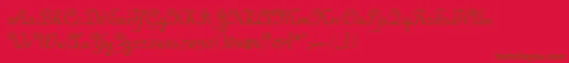 Merveille Font – Brown Fonts on Red Background