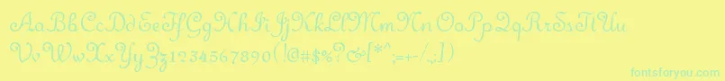 Lisätietoja Merveille-fontista Merveille-fontti – vihreät fontit keltaisella taustalla