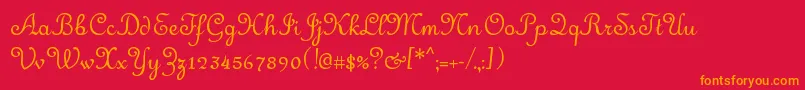Merveille Font – Orange Fonts on Red Background