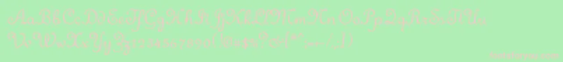 Merveille Font – Pink Fonts on Green Background