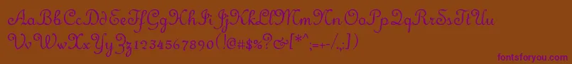 Merveille Font – Purple Fonts on Brown Background