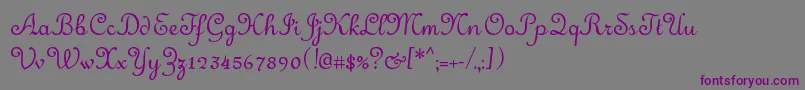 Merveille Font – Purple Fonts on Gray Background