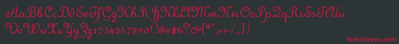 Merveille Font – Red Fonts on Black Background
