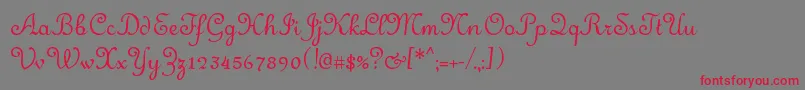 Merveille Font – Red Fonts on Gray Background