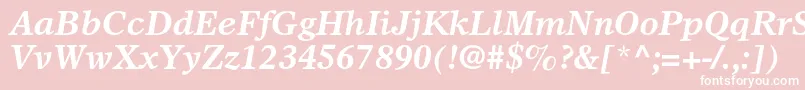 OlympianltstdBolditalic-Schriftart – Weiße Schriften auf rosa Hintergrund