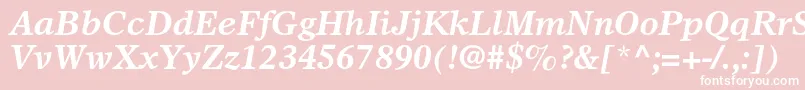 OlympianltstdBolditalic Font – White Fonts on Pink Background