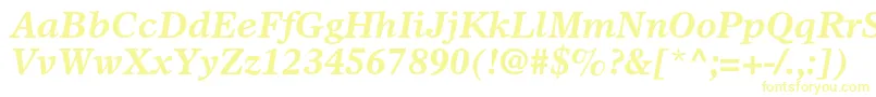 OlympianltstdBolditalic-fontti – keltaiset fontit valkoisella taustalla