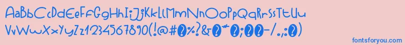 StrawberrycocktailRegular Font – Blue Fonts on Pink Background
