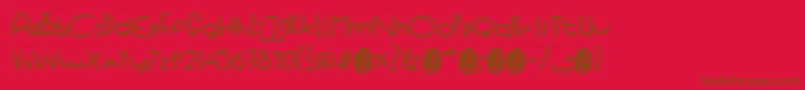 StrawberrycocktailRegular Font – Brown Fonts on Red Background
