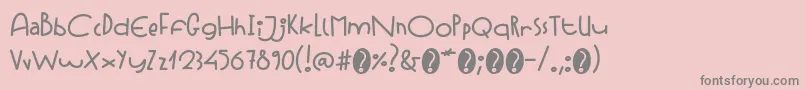 StrawberrycocktailRegular Font – Gray Fonts on Pink Background