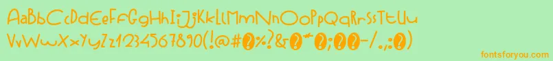 StrawberrycocktailRegular Font – Orange Fonts on Green Background