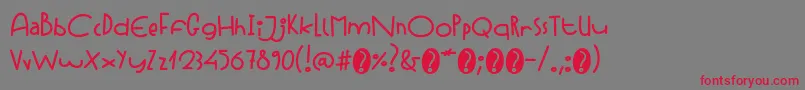 StrawberrycocktailRegular Font – Red Fonts on Gray Background