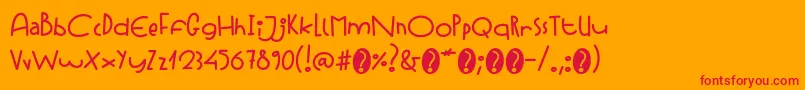 StrawberrycocktailRegular Font – Red Fonts on Orange Background