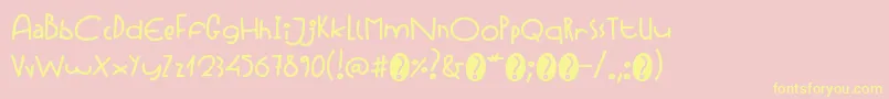 StrawberrycocktailRegular Font – Yellow Fonts on Pink Background
