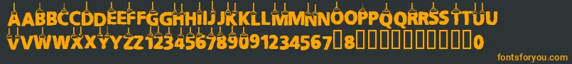 Cfchritsmasletters Font – Orange Fonts on Black Background