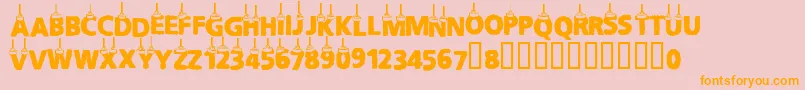 Cfchritsmasletters Font – Orange Fonts on Pink Background