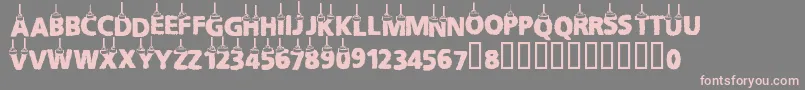 Cfchritsmasletters Font – Pink Fonts on Gray Background