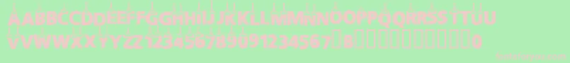 Cfchritsmasletters Font – Pink Fonts on Green Background