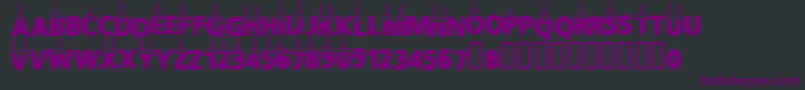 Шрифт Cfchritsmasletters – фиолетовые шрифты на чёрном фоне
