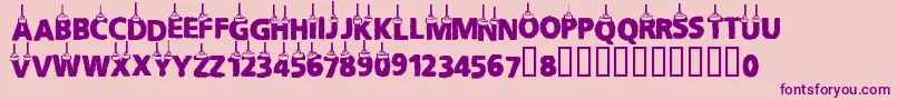 Cfchritsmasletters Font – Purple Fonts on Pink Background