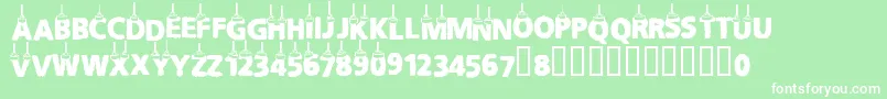 Cfchritsmasletters Font – White Fonts on Green Background