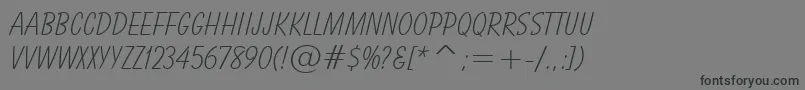 BalloonLightBt Font – Black Fonts on Gray Background