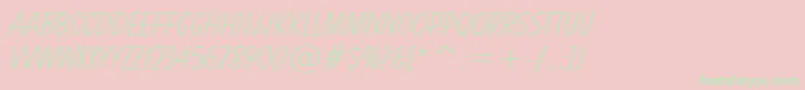 BalloonLightBt Font – Green Fonts on Pink Background