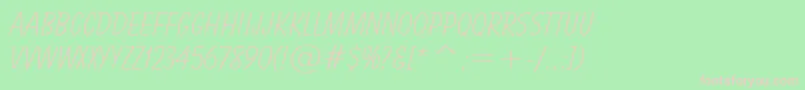 BalloonLightBt Font – Pink Fonts on Green Background