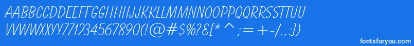 BalloonLightBt Font – White Fonts on Blue Background