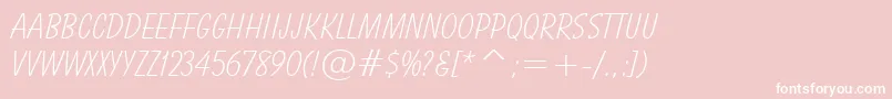 BalloonLightBt Font – White Fonts on Pink Background