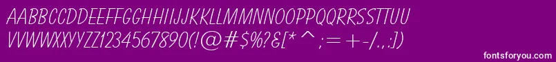 BalloonLightBt Font – White Fonts on Purple Background