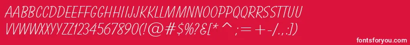 BalloonLightBt Font – White Fonts on Red Background