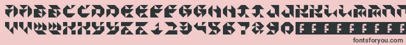 ParticulatorIii-fontti – mustat fontit vaaleanpunaisella taustalla