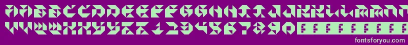 Шрифт ParticulatorIii – зелёные шрифты на фиолетовом фоне