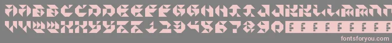 フォントParticulatorIii – 灰色の背景にピンクのフォント