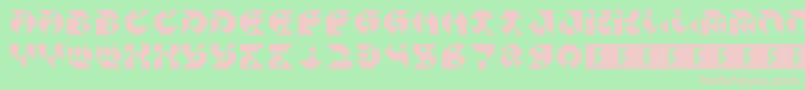 フォントParticulatorIii – 緑の背景にピンクのフォント
