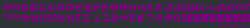 Шрифт ParticulatorIii – фиолетовые шрифты на чёрном фоне