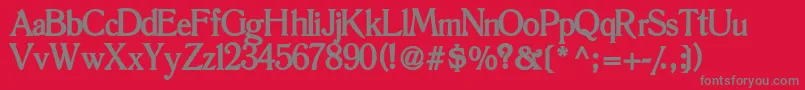 フォントWintersetsskBold – 赤い背景に灰色の文字