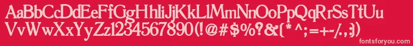 WintersetsskBold Font – Pink Fonts on Red Background
